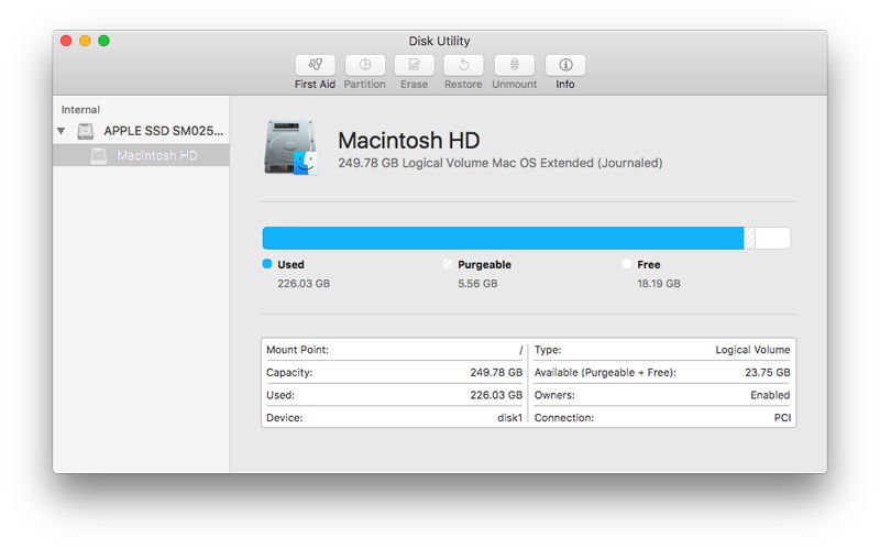 Disk utility for mac